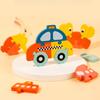 1PC Toddler Puzzles Set , Wooden Puzzles for Kids  Educational Animal Shape Color Matching Game & Color Toys Early Learning Preschool Educational Gift