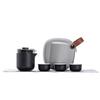 Boutique travel tea set, one pot, three cups, high-end express cup, ceramic glass hand-held pot, anti-scalding, portable business gift.