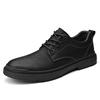 Men Spring Autumn Casual Shoes Leather Designer Luxury Casual Retro Fashion British Style Anti skid Chaussure Homme Cuir Brand