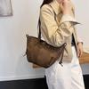 New Womens PU Leather Shoulder Bags Retro Tote Bag Autumn Winter Suede Large Capacity Shoulder Bag Versatile Commuting Bag