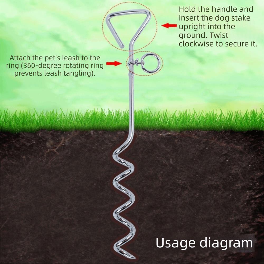 Rust-Proof Dog Ground Anchor Reinforced Dog Tether Stake Ground Spike Dog Stake Beach