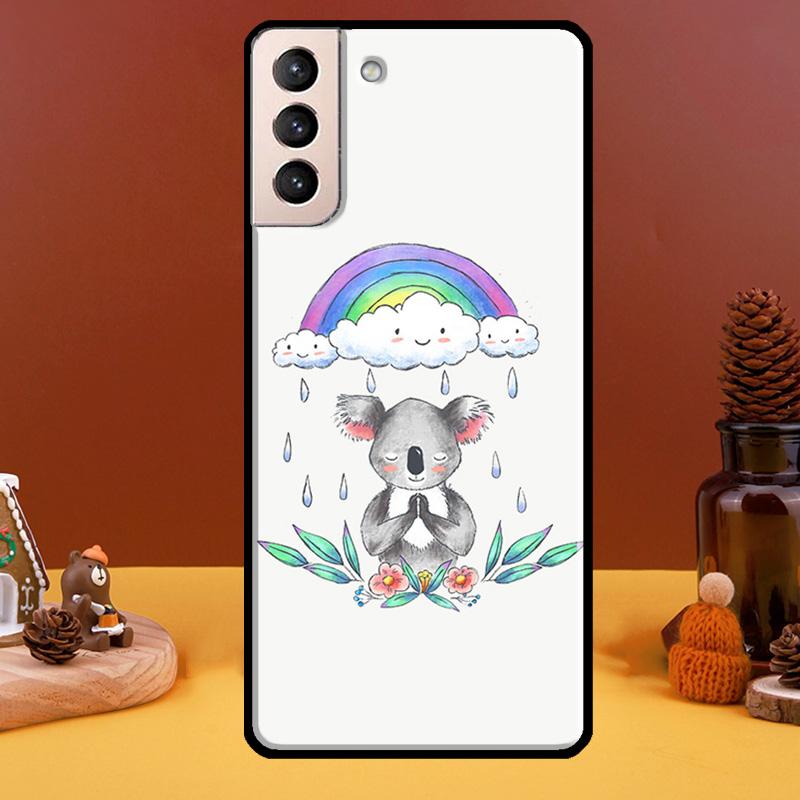 Cute cartoon watercolor animal koala Phone Case For Samsung Galaxy S21 S22 Ultra Note 20 S8 S9 S10 Note 10 Plus S20 FE Fundas