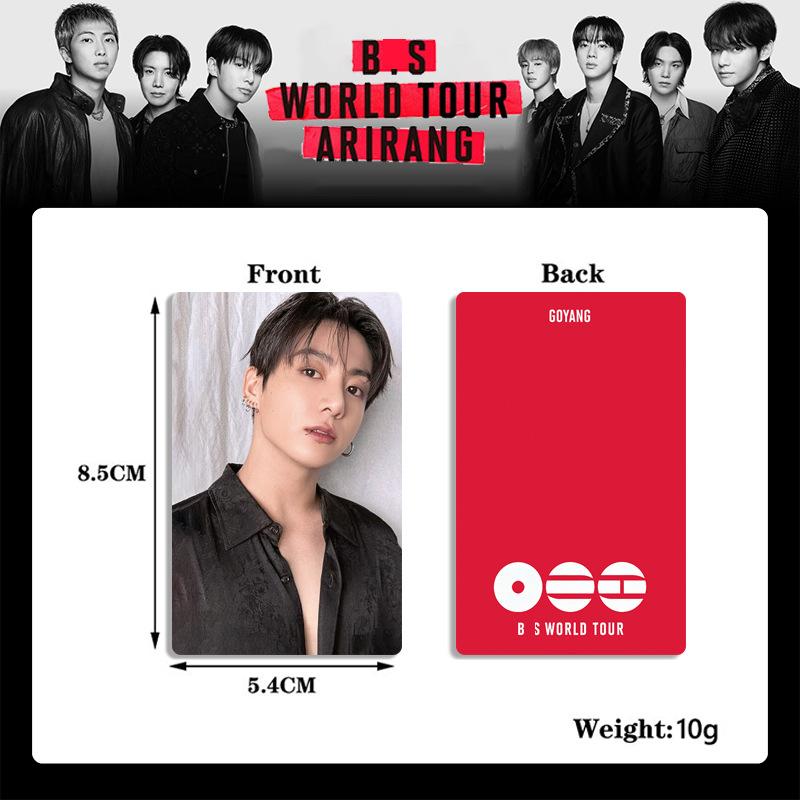 7 Stück/8 Stück BTS Arirang Welttournee Fotokarten Lomo Karten Kpop Bangtan Jungen Mitgliedsfotokarten für Sammler Fans