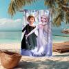 Custom Name Ultra-Soft Beach Towel with Elsa Theme,Ideal for Pool - Camping, Diving - Perfect Travel Essential, Vibrant Beach Towel.