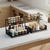 Under Sink Organizer with Sliding Drawer, Heavy-Duty Metal Pull-Out Shelf, Space-Saving Storage Rack for Kitchen, Bathroom & Closet