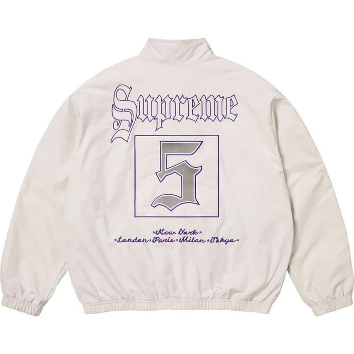 Supreme Old English Track Jacket White