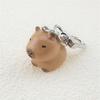 Lovely Capybara Keychain Adorable Cartoon Designed Key Holder Hanging Ornament for Bag Charm or Car Decoration