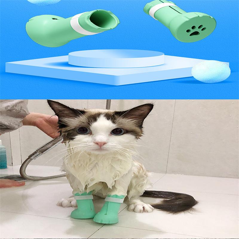 Cheap Cat AntiScratch Shoes for Cats, Adjustable Rubber Cat Feet