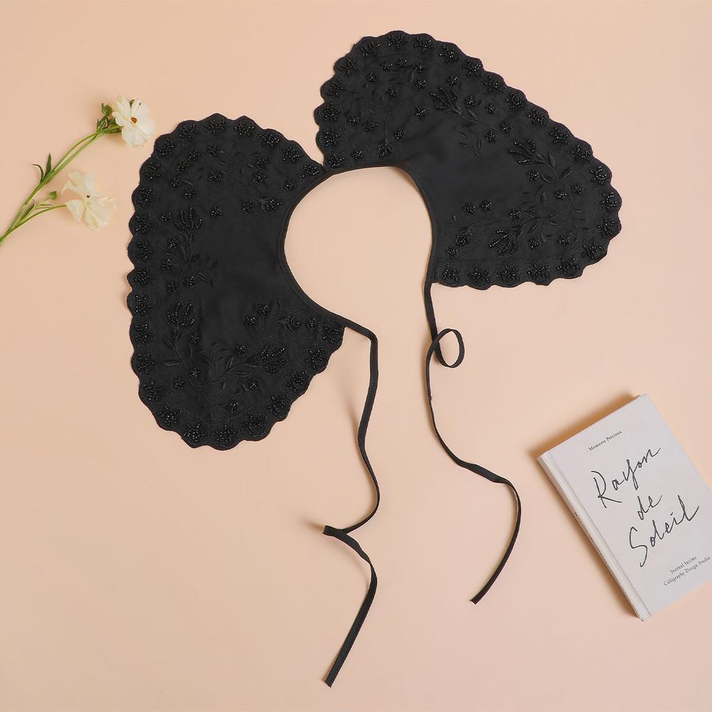 NEW Lace Solid Colour Neckline Detachable Fake Collar DIY Breathable Scarf Around Neck Flower Sweet Hollow Comfortable Patch