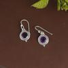 Faceted Amethyst Silver Earring, 925 Sterling Silver Handmade Jewelry, February Birthstone Earring, Silver Earring, Women Jewelry
