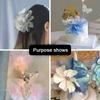 10pcs Multilayer Cloth Patch 3D Cloth Applique Hairpin Organza Flower Patches  Dress Decoration