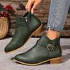 Large Size Martin Boots Women's Autumn and Winter Chelsea Boots Women's Side Zipper Fashion Cotton Shoes Women's
