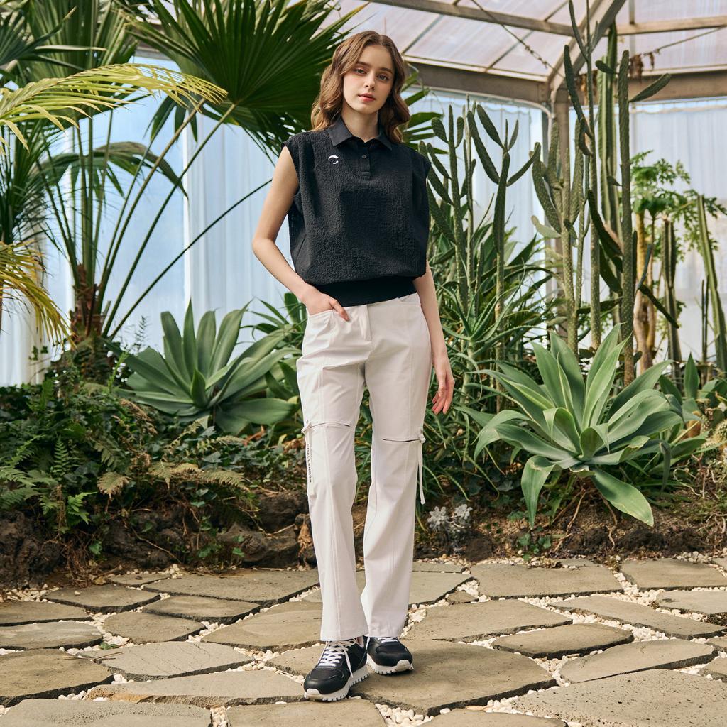 CHALLENGER Women'S Stretch Slit Bootcut Pants White