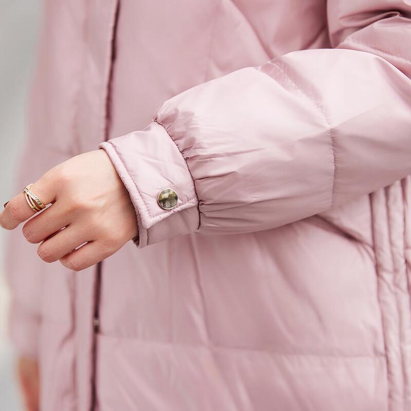 Pa Si Te Women's Hooded Mid-Length Down Jacket