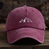 Men's baseball cap, mountain peak pattern print, vintage, mature and stable style, daily leisure, outdoor