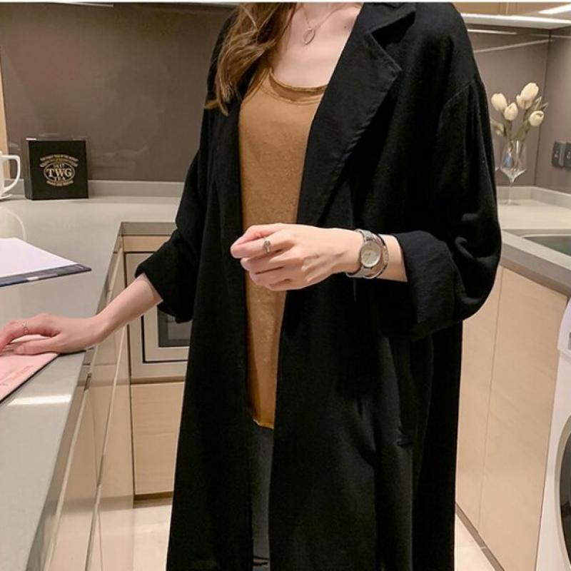 [Shop  ] Women S Spring Summer Lightweight Long Linen Jacket Won Wjk Wab8a16