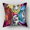 Monster High Pillow Cover Bedroom Home Office Decorative Pillowcase Square Zipper Pillow Cases Satin Fabric 10.16WJY