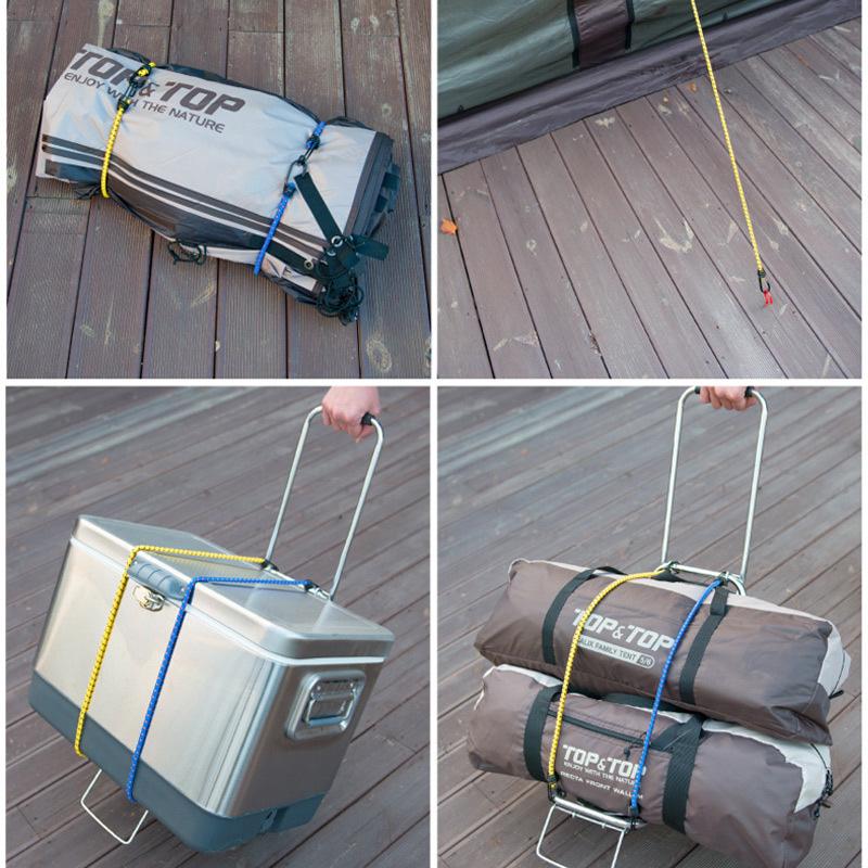 60cmx8mm High Elasticity Luggage Straps Rope Cargo Lashing Bike Equipment Trunk Fixed Rubber Elastic Outdoor Rope Camping