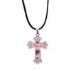 Gothic Liquid Heart Pendant Necklace Devil Eye Cross Choker Punk Devil Eye Clavicle Chain for Women Jewelry Accessories