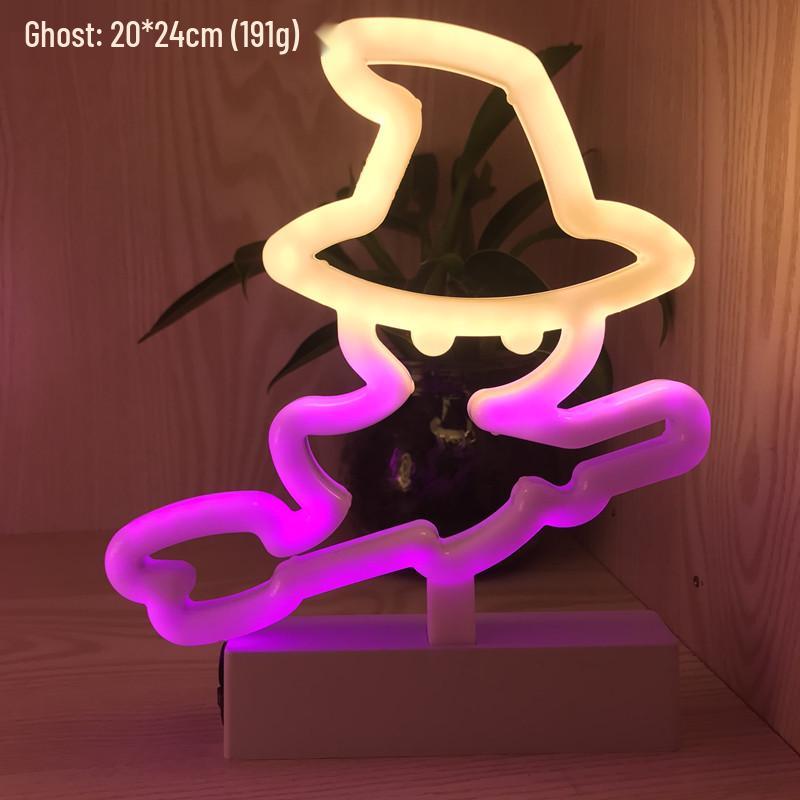 LED Halloween Ghost Skull Festive Decoration Light - Candy Witch Design