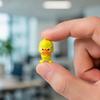 Personalized Desk Toy 3D Printed Angry Yellow Duck Ornament, Funny Gag Gift Decoration, Cute Miniature Figurine for Home Office Decor Animal