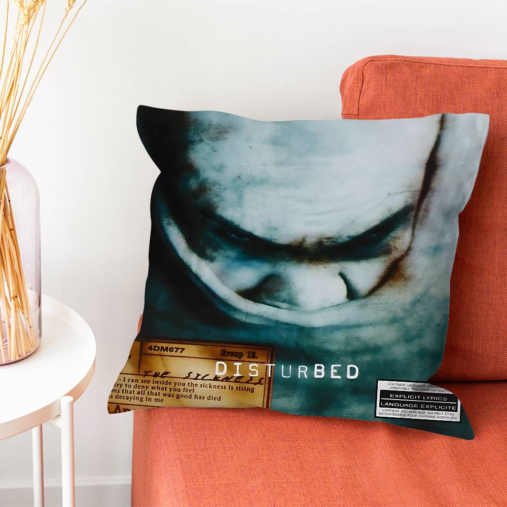 DDisturbed Band Ten Thousand Fists Pillowcase for Sofa Cover Decoration Home Decor Items Luxury Pillow Covers Cushion Cushions