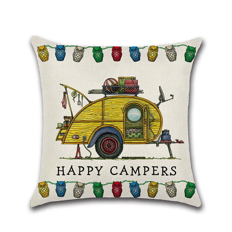 

Изысканный Декор Дом Счастливые Кемперы Диван Поясная Накидка Чехол для Подушки Наволочка E