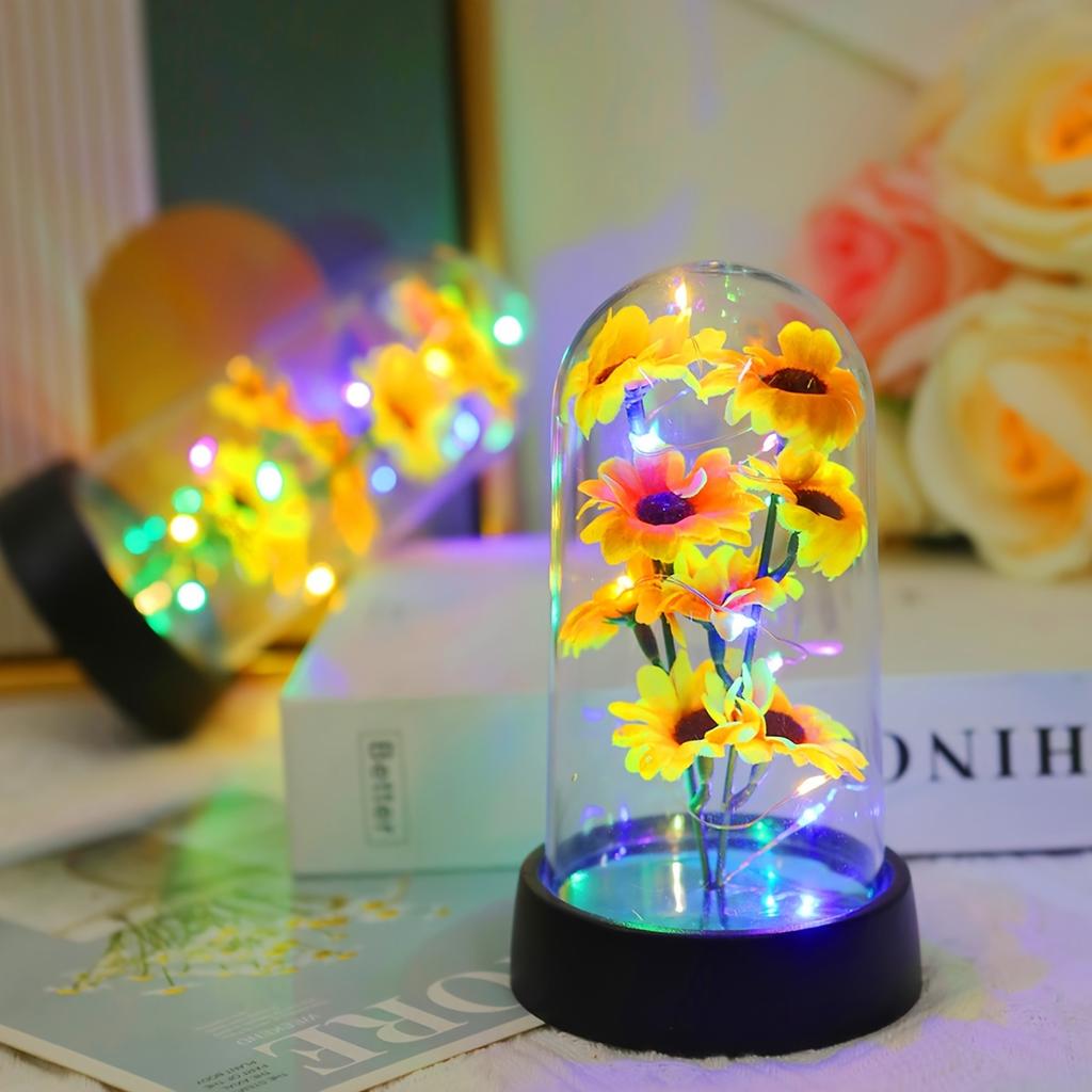 Sunflower Decoration Small Night Light, Sunflower Desktop Decoration Small Night Light, Festival Gift Exchange