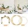 Iron Gold Metal Flowers Hoops 10-50cm Flowers Hoop Floral Hoop Garland Rings  Wedding Party Decor