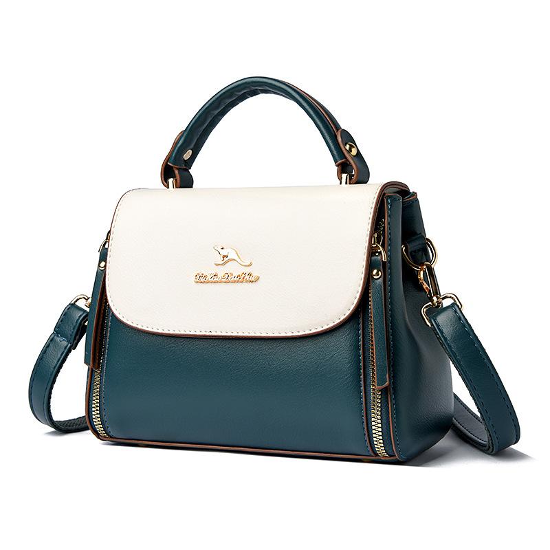 New Style Mother Bag Trendy Single Room Crossbody Bag Atmospheric Splicing Middle aged Women's Bag Practical Mother-in-law Handbag