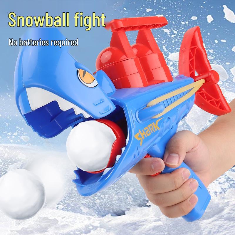 

Snowball Fight Shark Launcher: Soft Bullet Toy Gun for Winter Outdoor Snow Play