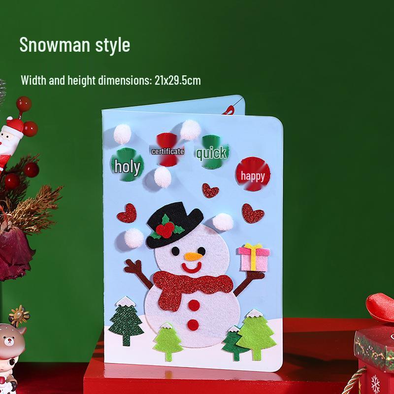 DIY-Weihnachtskarten-Set für Kinder - Kreative handgefertigte Grußkarten-Zubehör