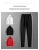 Unisex S-6X Three Stripe Casual Sportswear: Loose Jacket & Long Pants Two-Piece Set