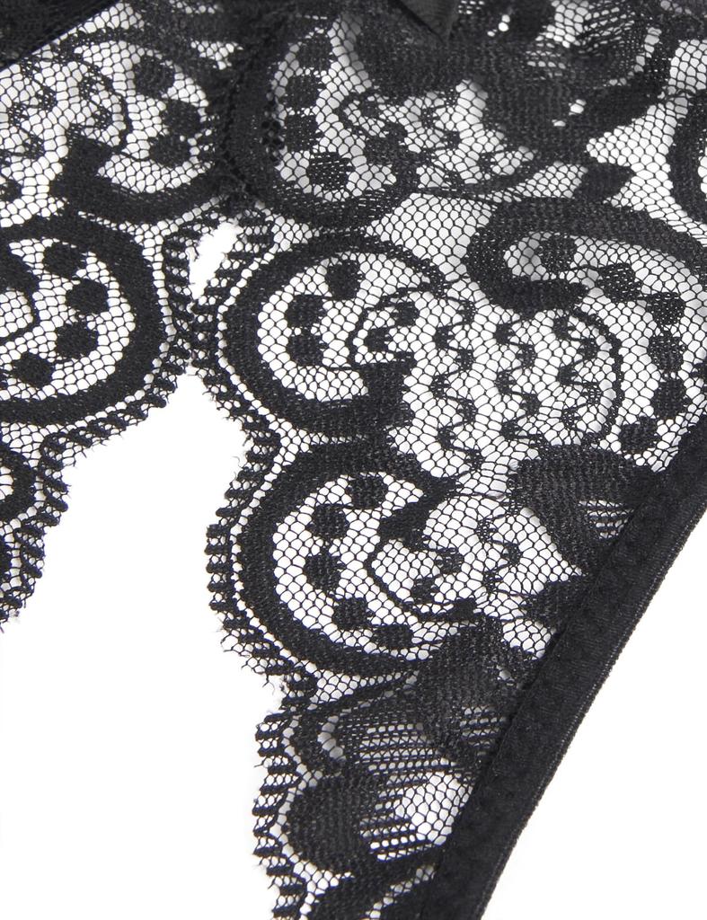 Full lace large perforated split cute competitive beautiful butt 2L black 2XL [comeondear] thong, sexy, size, shorts, crotch, extreme, erotic, ladies,