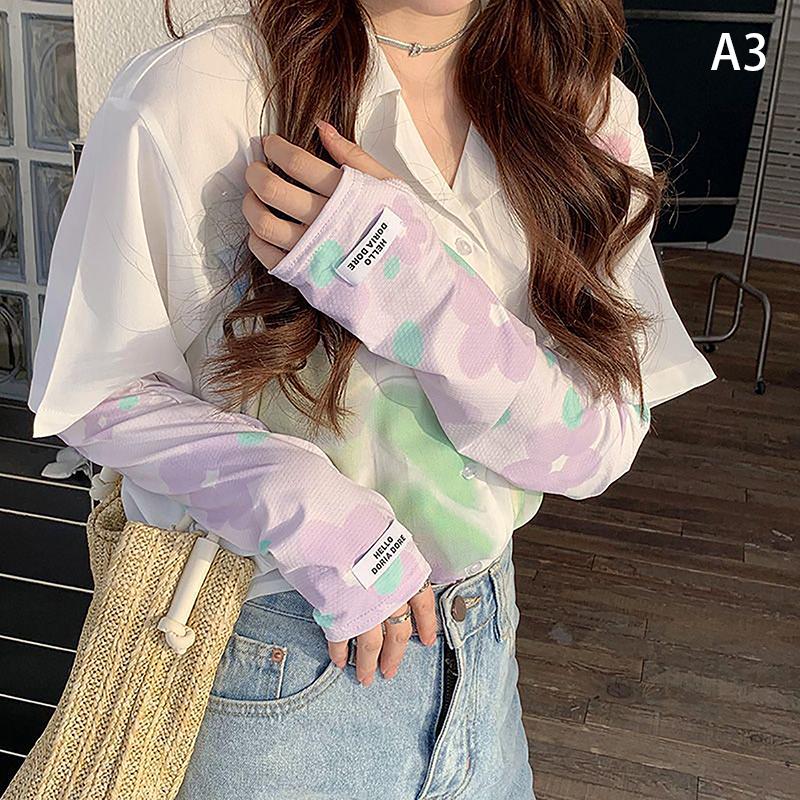 

Girls Ice Fabric Breathable Uv Protection Running Cooling Upf 50 Arm Sleeves Fitness Basketball Elbow Pad Sport Cycling Outdoor