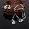 New Arrive   Copper Minimalist Shiny Crystal Necklaces Earrings for Women Versatile Jewelry Sets Christmas Gifts