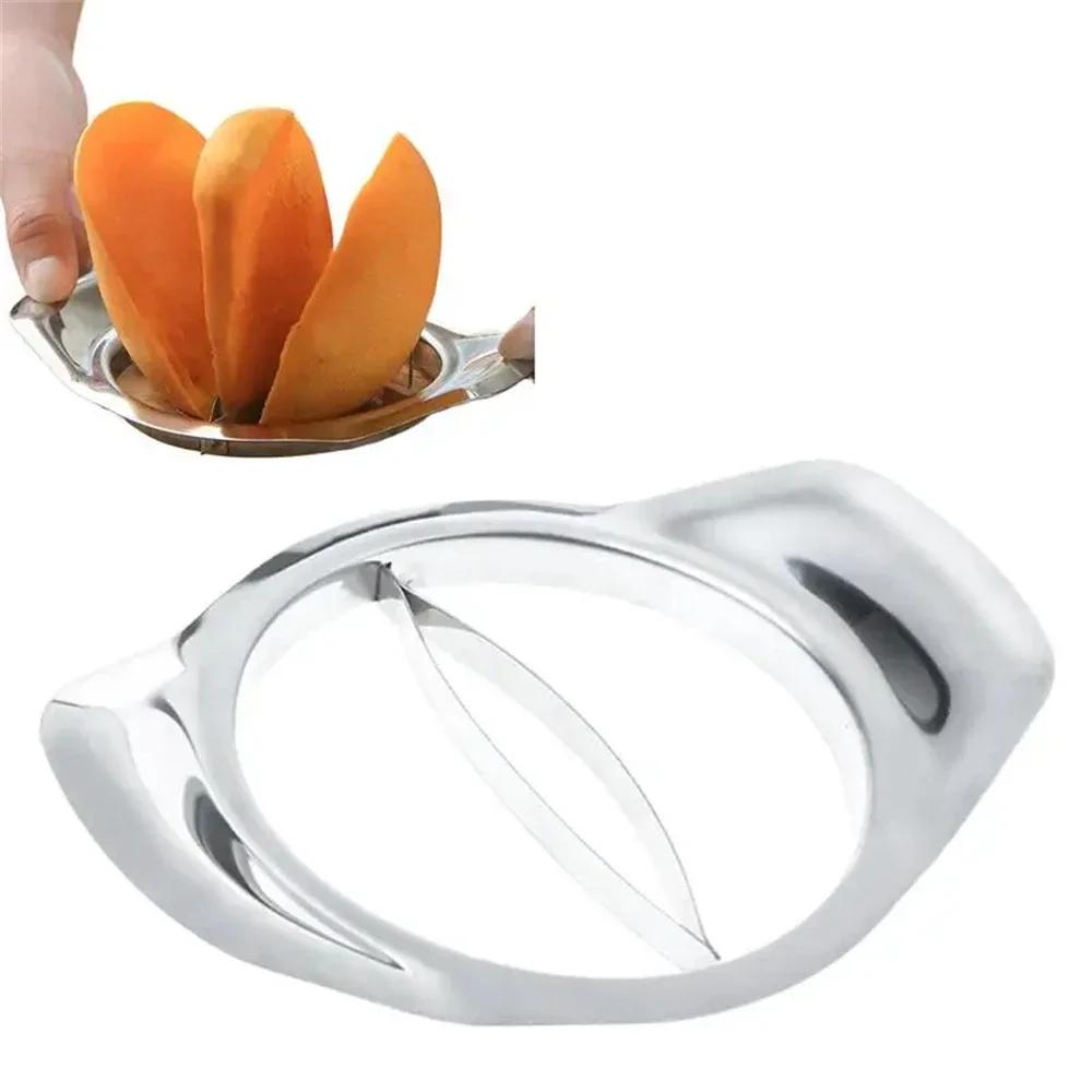 Kitchen Stainless Steel Mango Cutter Apple Slicer Vegetable Knife Corer Easy To Use Peeler Fruit Splitter Cutter Divider Tools