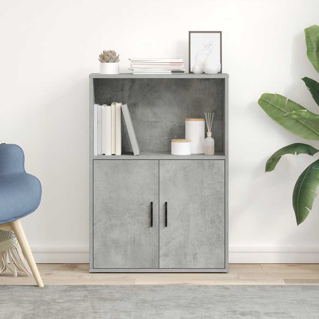 Bookshelf Concrete Grey 60 x 24 x 85 cm Engineered Wood