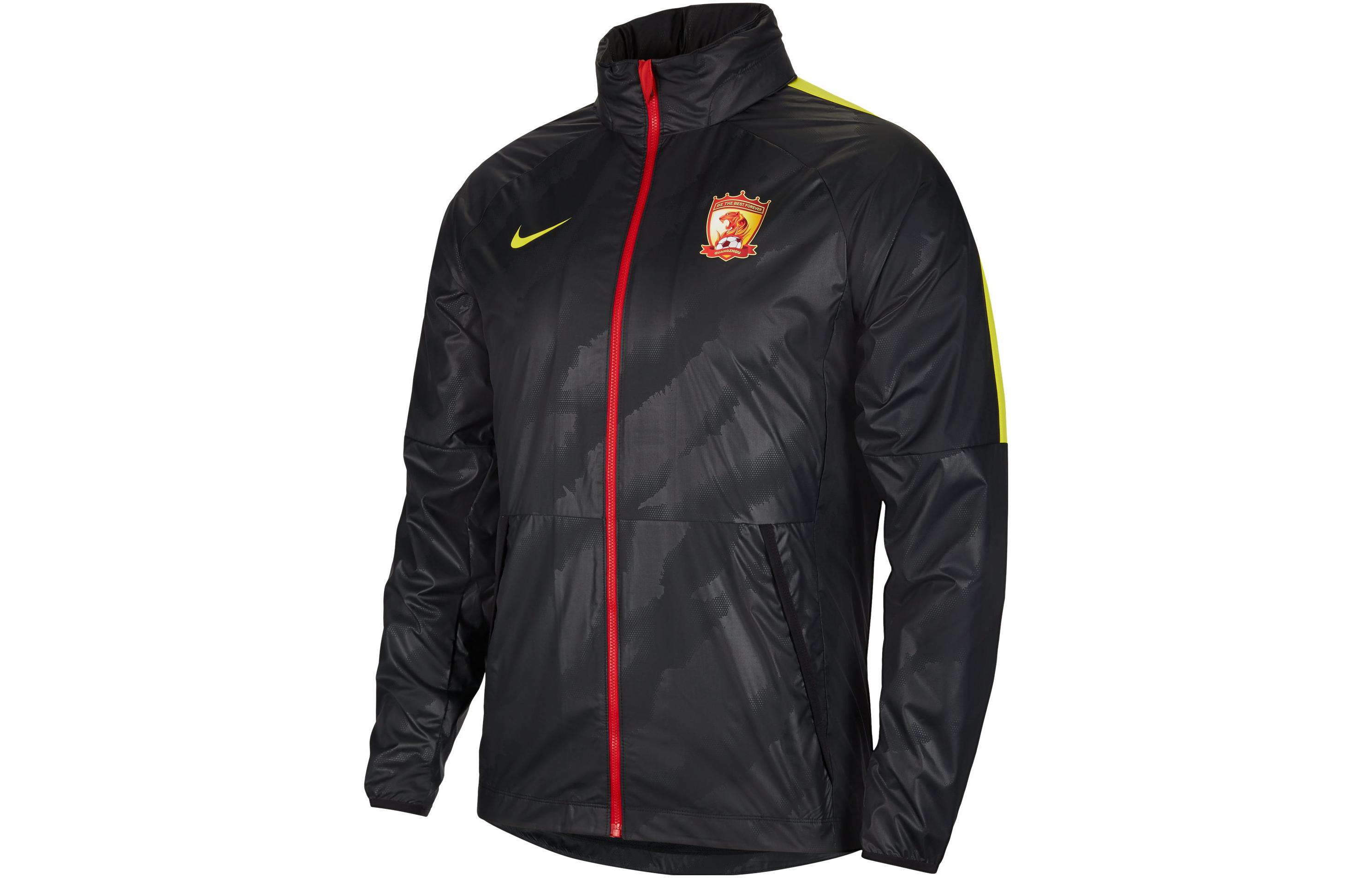 Nike Jackets Men s Black/Osprey Yellow/Sports Red/Osprey Yellow Stand Collar Moderate Other CT6602-010 S