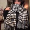 A New Thick Checkered Faux Cashmere Scarf for Women in Winter A Warm and Versatile Shawl with A High End Feel  and A Soft and Glutinous Scarf