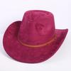 Popular European and American Classic Suede Western Cowboy Hat Men's and Women's Fashion LO Style Peach Heart Cowboy Hat