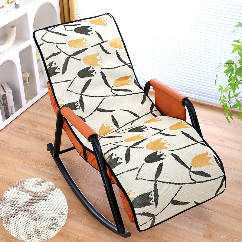 55x150cm Summer Ice Silk Office Lounge Chair Cushion Backrest Cover Comfort Anti Slip Folding Bed Rocking Chair Cushion