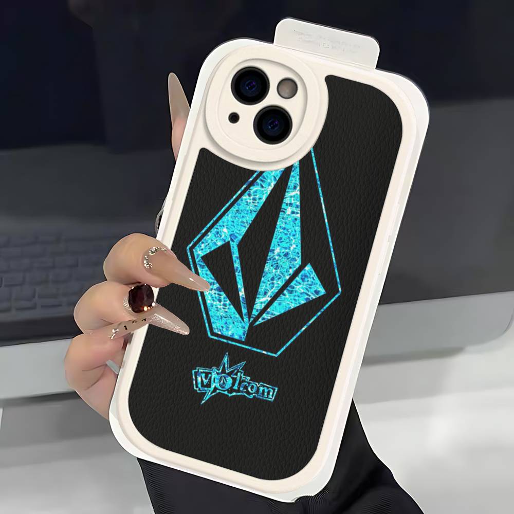 Well-known Skateboard V-VOLCOMs Brand Phone Cover For IPhone 11 12 13 14 15 16 Pro Max Mini Plus Soft Leather Case