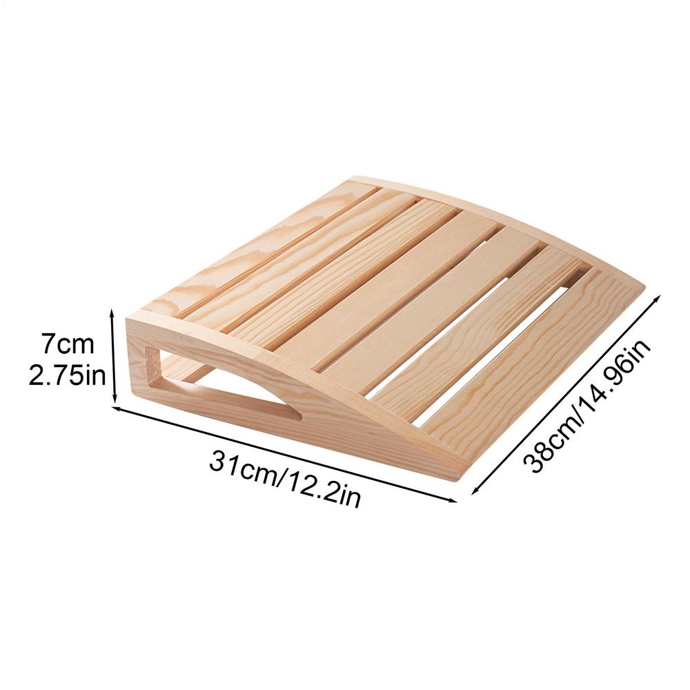 

Wooden Sauna Headrest Handmade Ergonomic Neck Pillow For Steam Room Relaxation Teens Women Men Home Spa Comfort Accessories