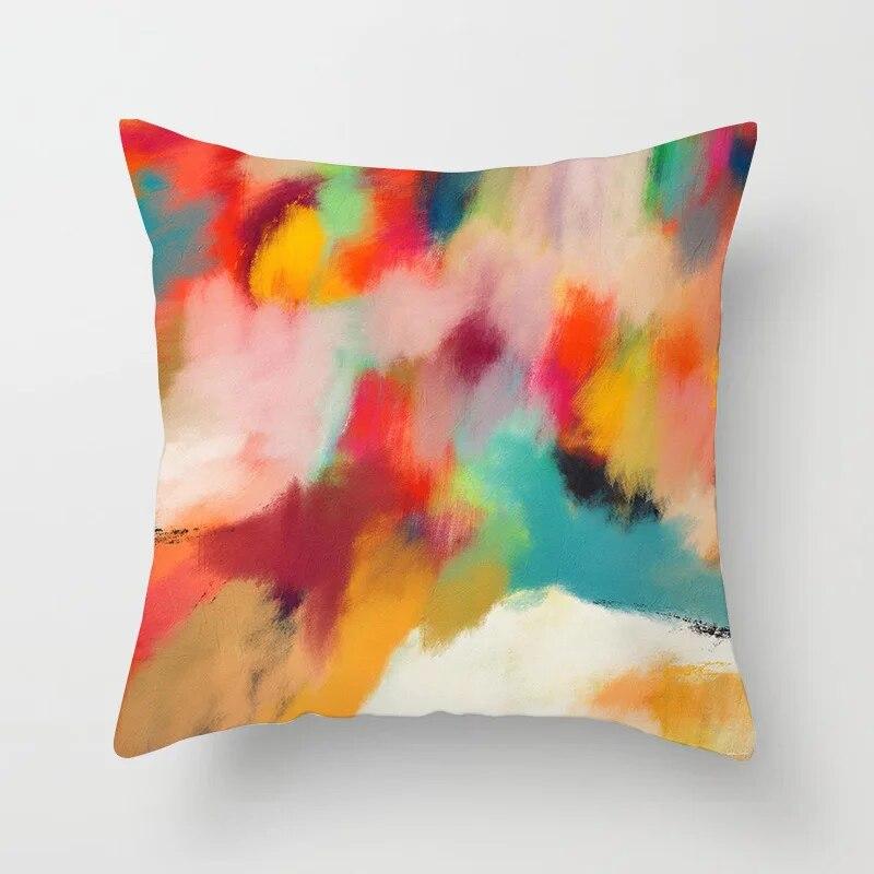 45x45cm Art Color Block Abstract Geometric Pillowcase Modern Street style Hippie Home Decor Sofa Chair cushion cover