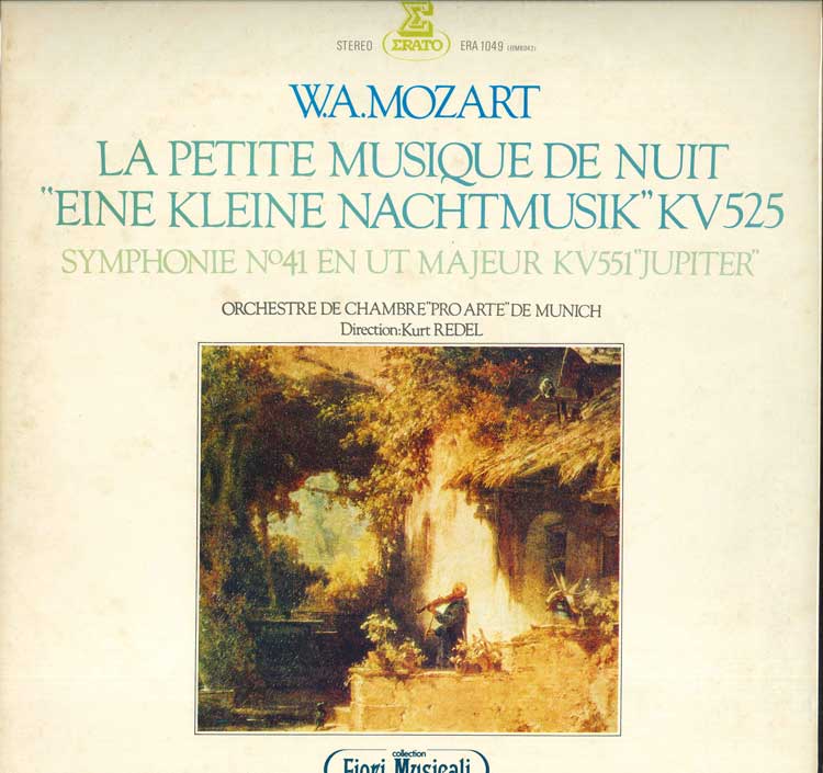 

LP Record KURT REDEL, ORCHESTRE DE CHAMBRE PR - Mozart: Eine kleine Nachtmusik in G ERA1049 ERATO 1975 Japan Classical Used
