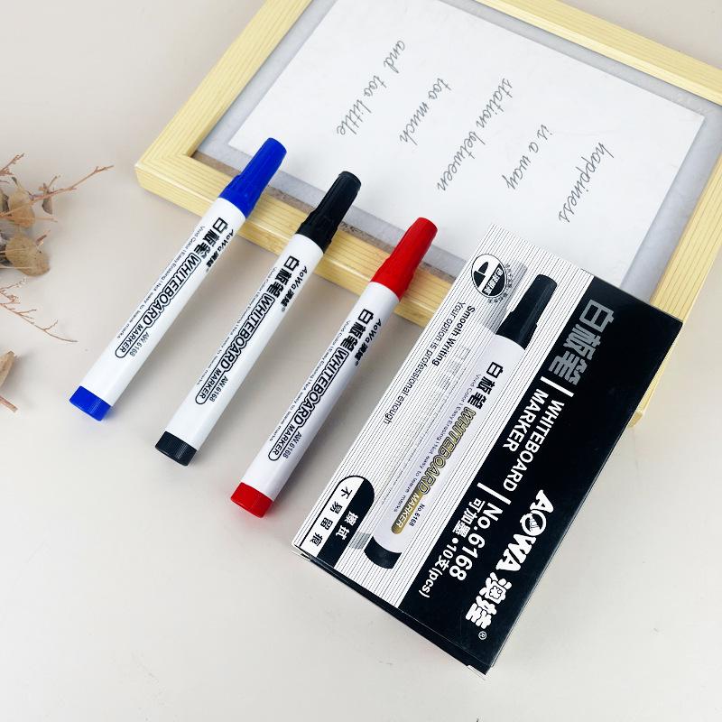 Erasable Refillable Whiteboard Marker, Thick Tip, Large Capacity for Office & Teachers, Red/Black
