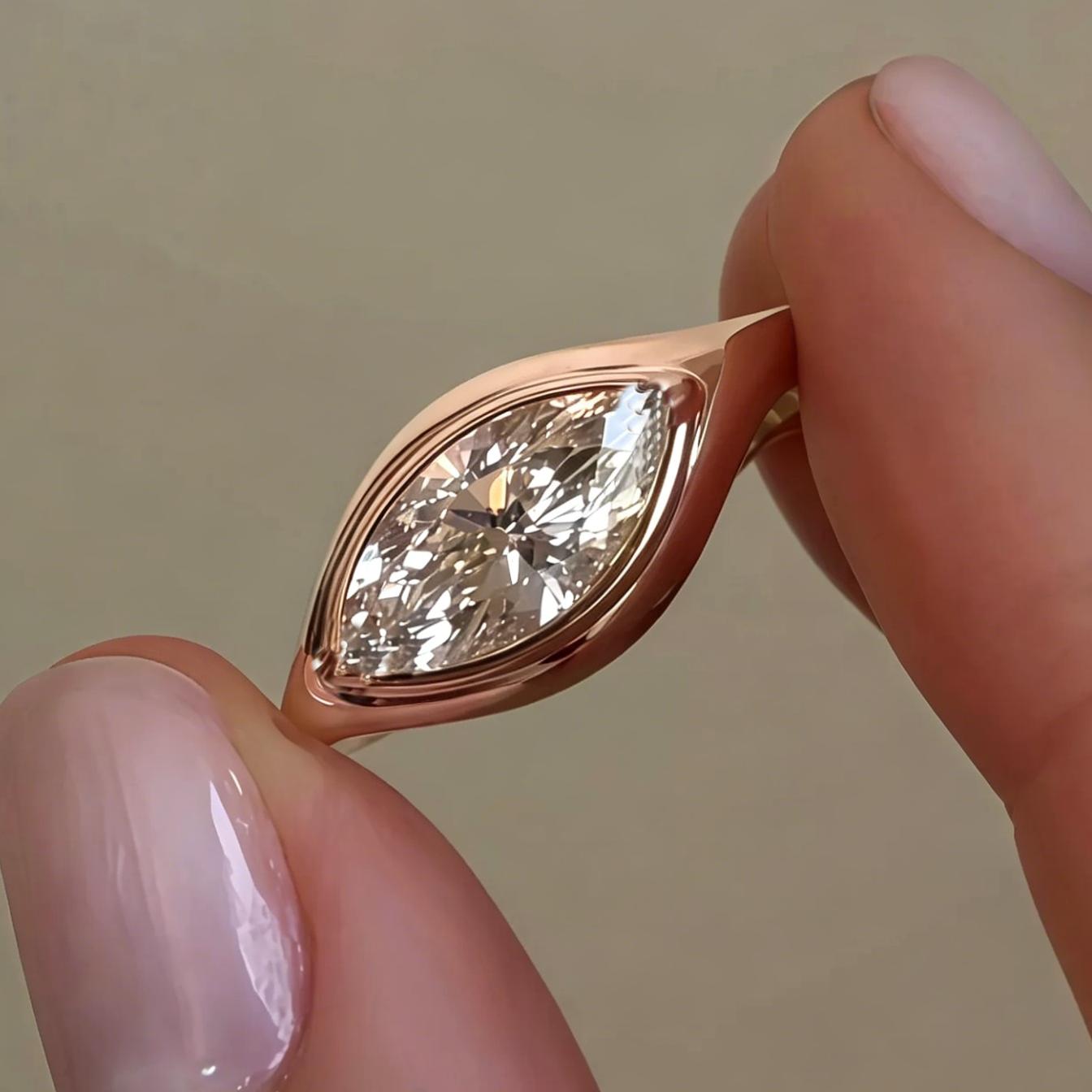

Rectangle Horse s Eye Minimalist Rose Gold Color Inlay Zircon Rings For Women Birthday Gift Accessories Fashion Custom Jewelry 6