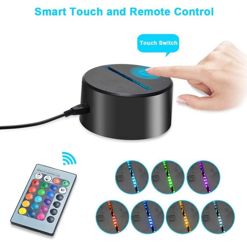 3D Night Sleeping Lamp for Kids Boys Desk Table Lamp with Touch Switch Control 16 Colors for Birthday Festival Gifts Bedroom Decoration