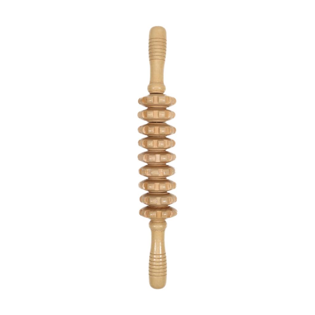 Wooden Therapy Massager Roller Trigger Point Massager Stick for Fascia Cellulite Muscle and Abdomen Body  Muscle Belly Relief Tool